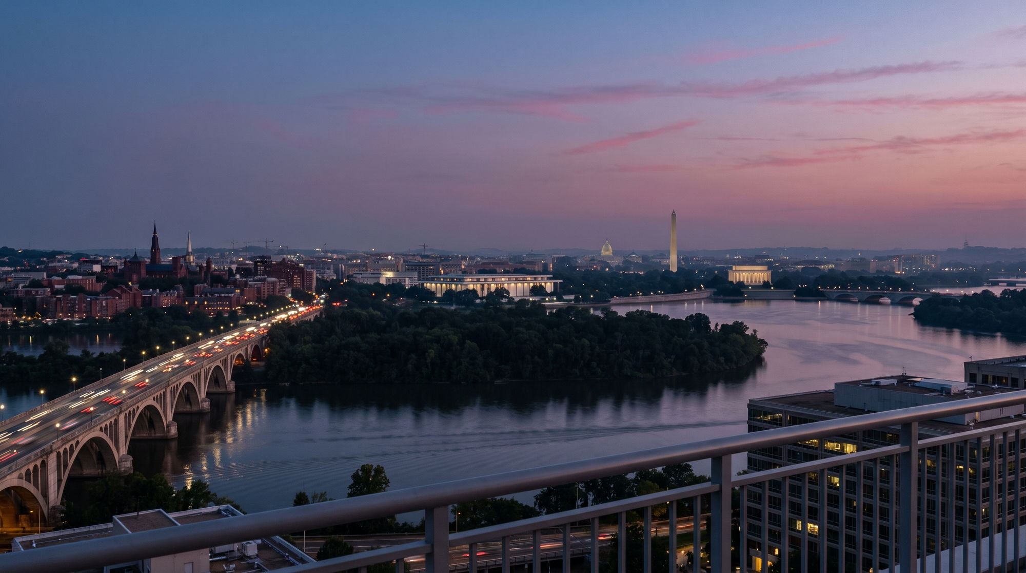 Rosslyn at dusk, Arlington